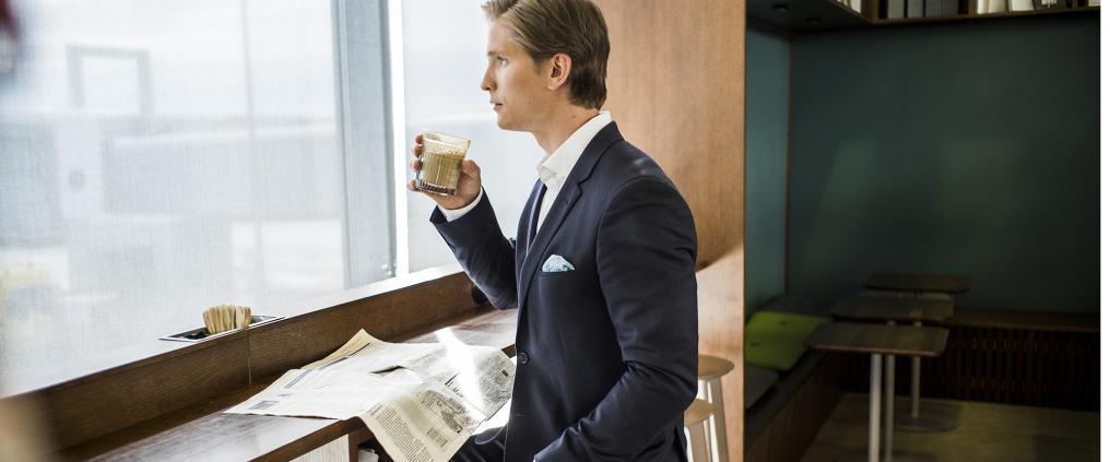 Businessman watching airplanes 3